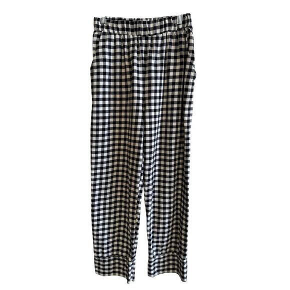 Eve Gravel Canada Anthropologie Black & White Plaid Pajama Pants sz XS EUC - Picture 5 of 7